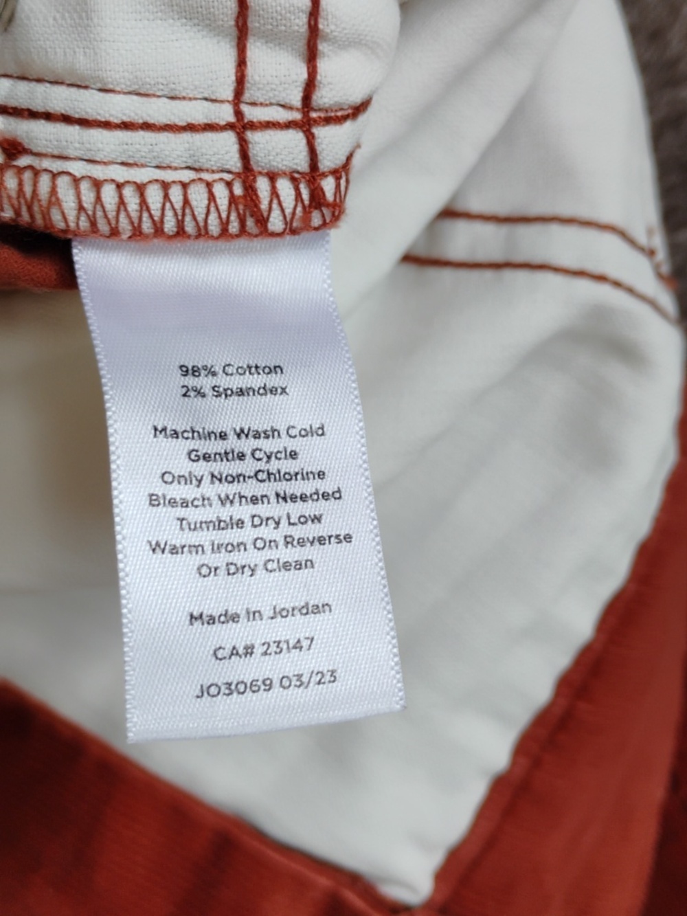 Talbots Burnt Orange Rust Corduroy Straight Leg Pants - Picture 5 of 6